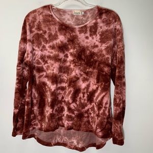 BAEA pink red tie dye long sleeve sweatshirt like new size M